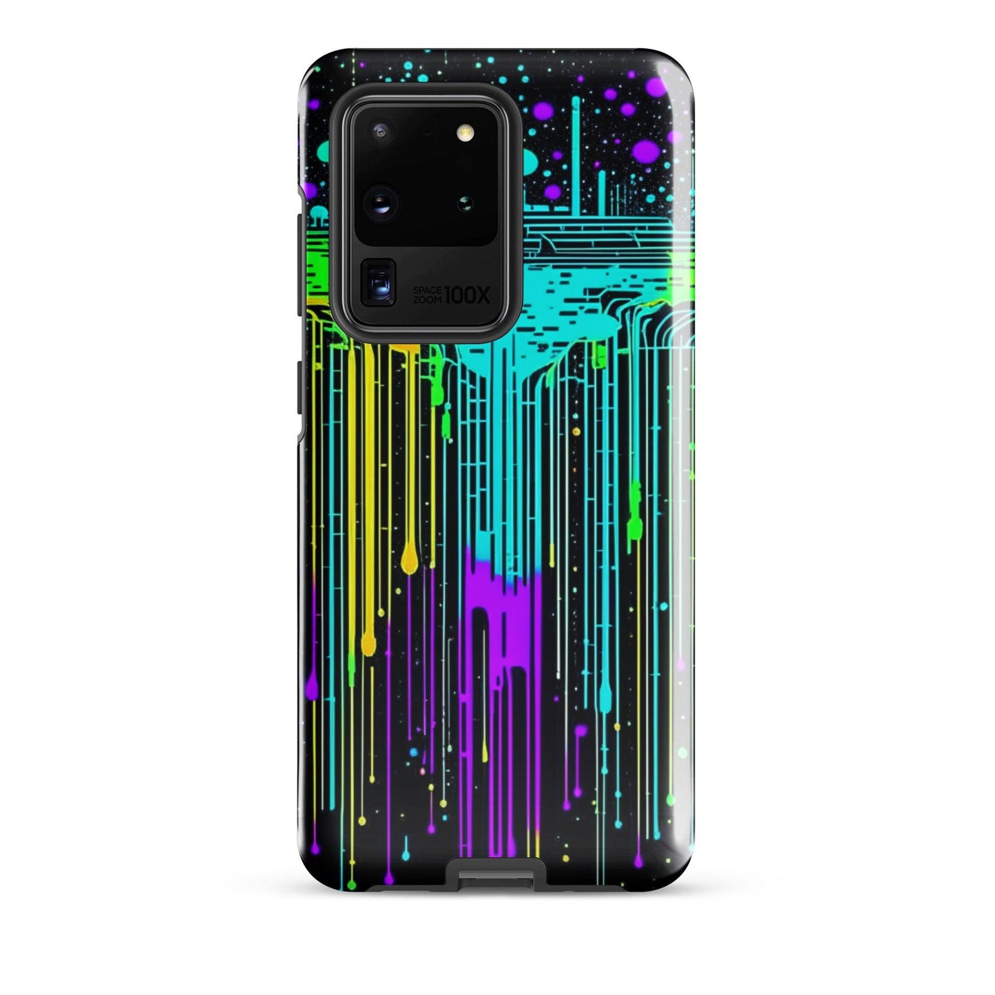 EYNA Emporium - "Neon Rainmaker" Tough Case for Samsung® Phones - Dual Layer Protection