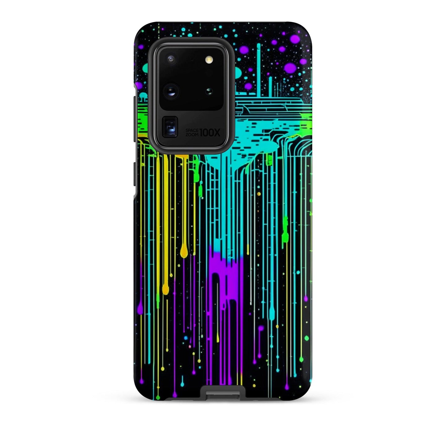 EYNA Emporium - "Neon Rainmaker" Tough Case for Samsung® Phones - Dual Layer Protection