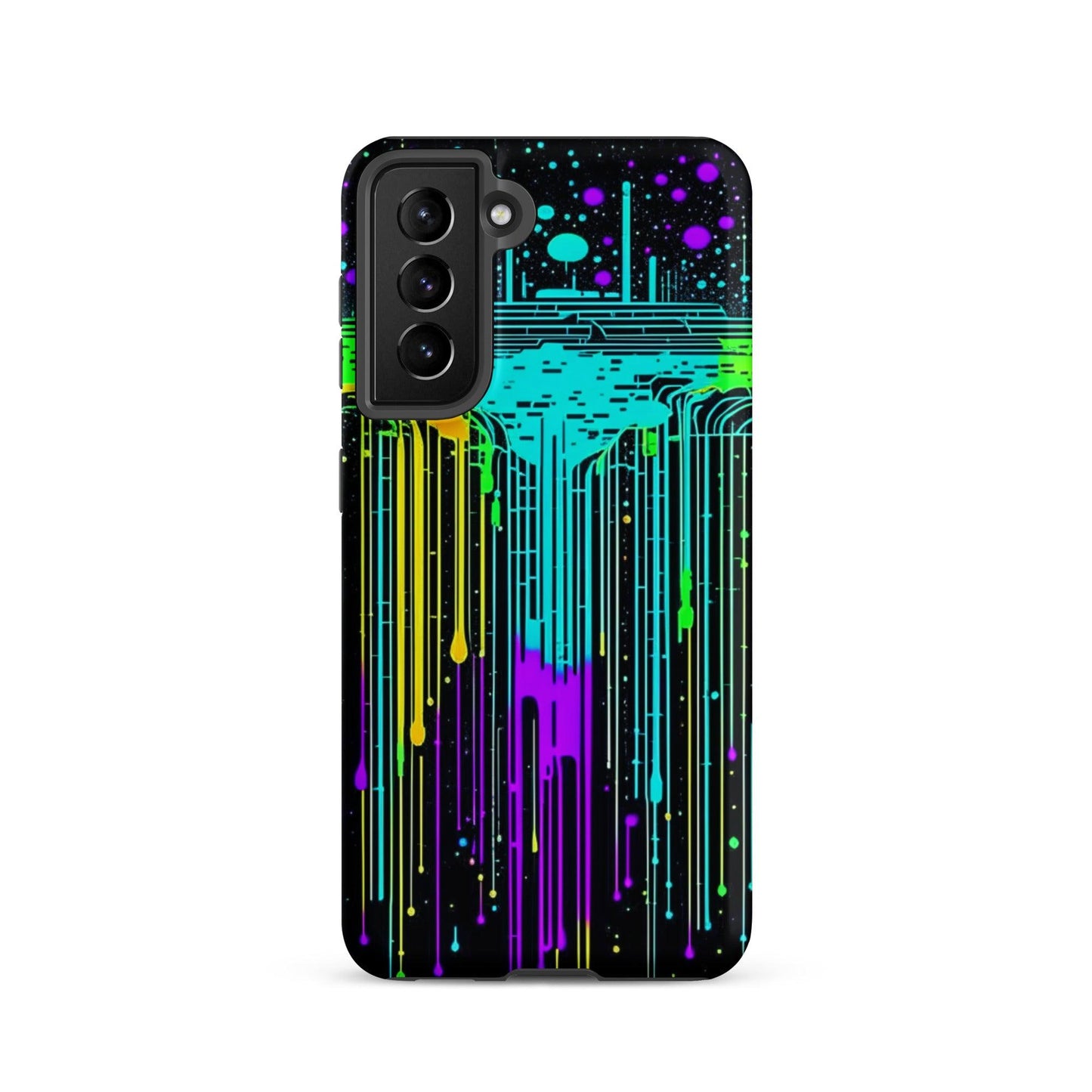 EYNA Emporium - "Neon Rainmaker" Tough Case for Samsung® Phones - Dual Layer Protection