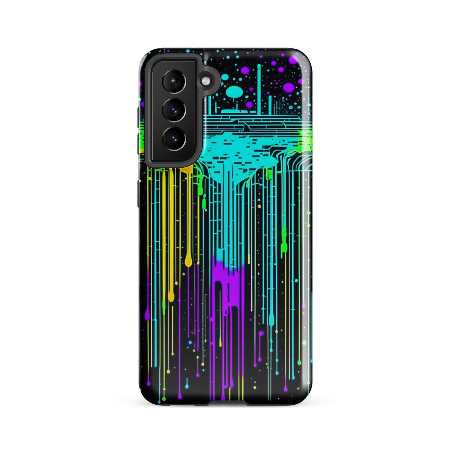 EYNA Emporium - "Neon Rainmaker" Tough Case for Samsung® Phones - Dual Layer Protection