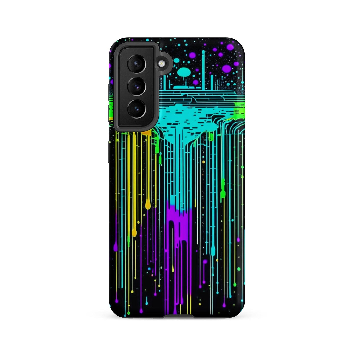 EYNA Emporium - "Neon Rainmaker" Tough Case for Samsung® Phones - Dual Layer Protection