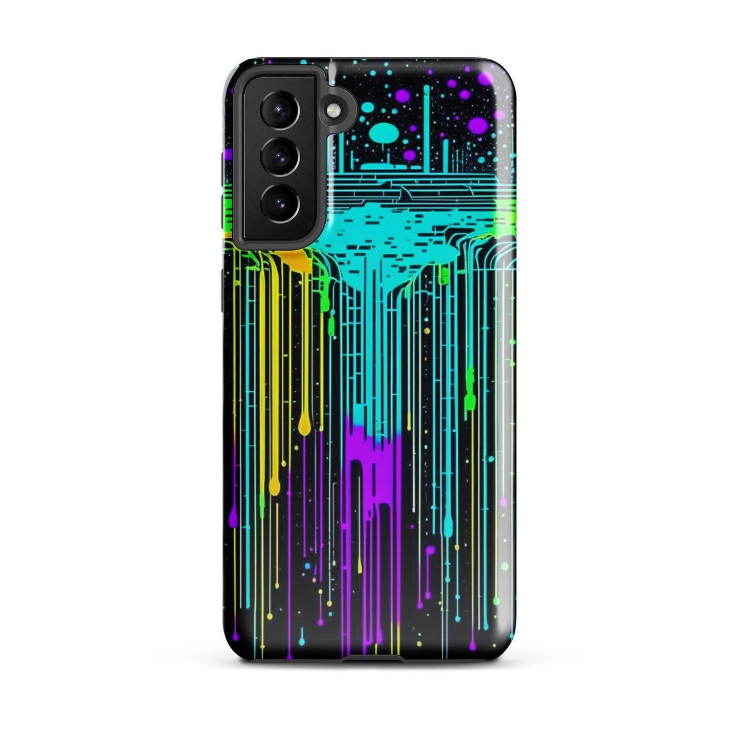 EYNA Emporium - "Neon Rainmaker" Tough Case for Samsung® Phones - Dual Layer Protection