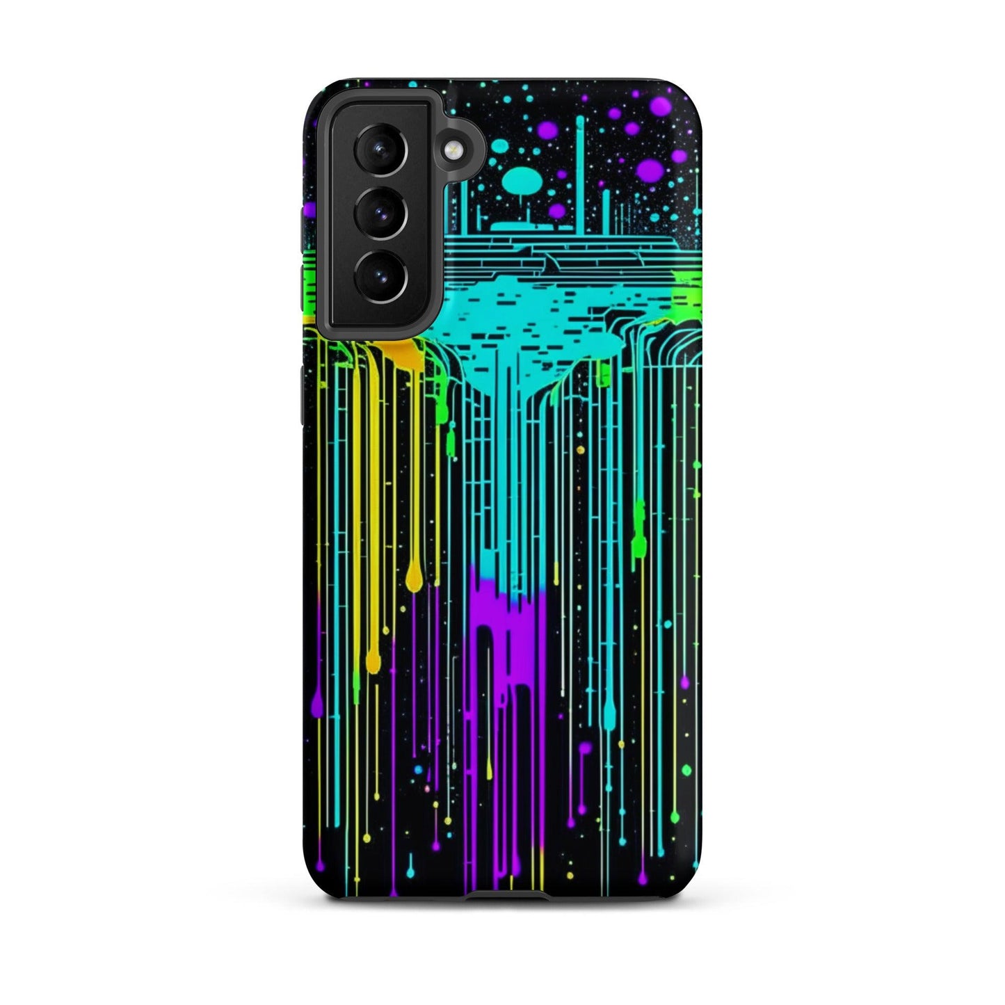 EYNA Emporium - "Neon Rainmaker" Tough Case for Samsung® Phones - Dual Layer Protection