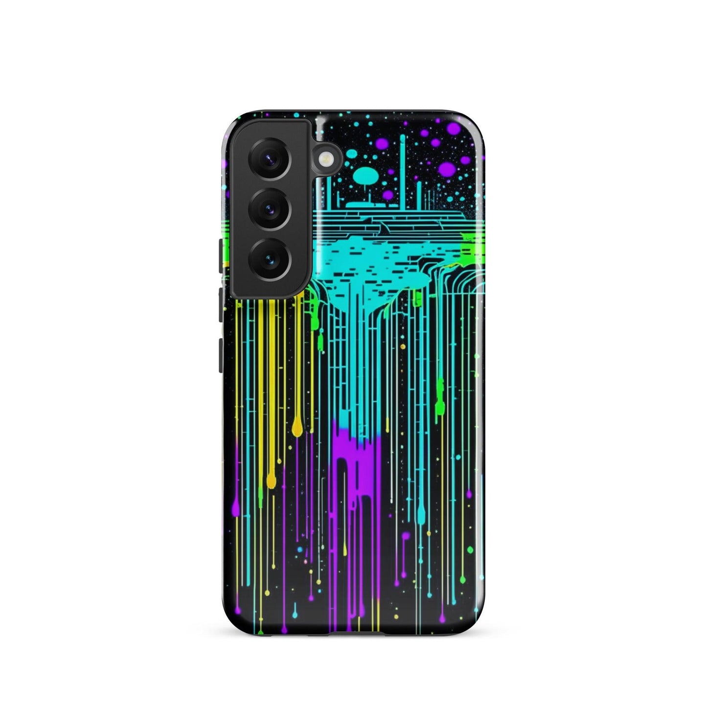 EYNA Emporium - "Neon Rainmaker" Tough Case for Samsung® Phones - Dual Layer Protection