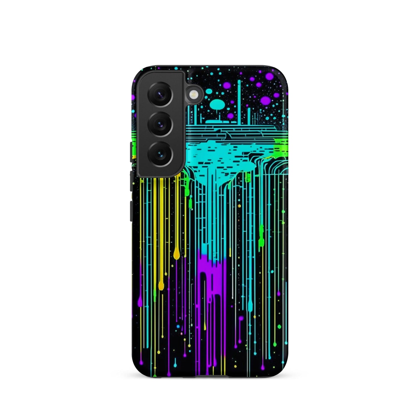 EYNA Emporium - "Neon Rainmaker" Tough Case for Samsung® Phones - Dual Layer Protection