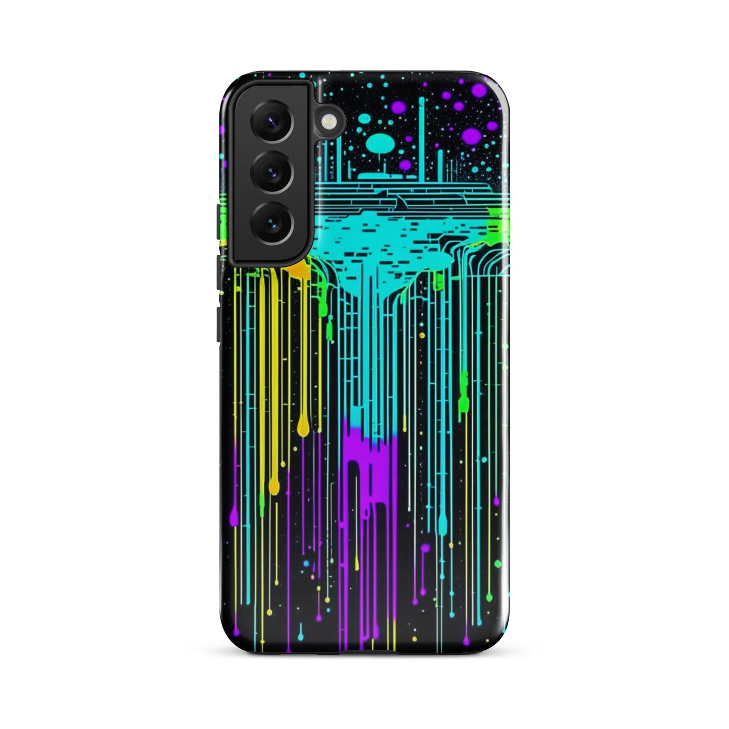 EYNA Emporium - "Neon Rainmaker" Tough Case for Samsung® Phones - Dual Layer Protection