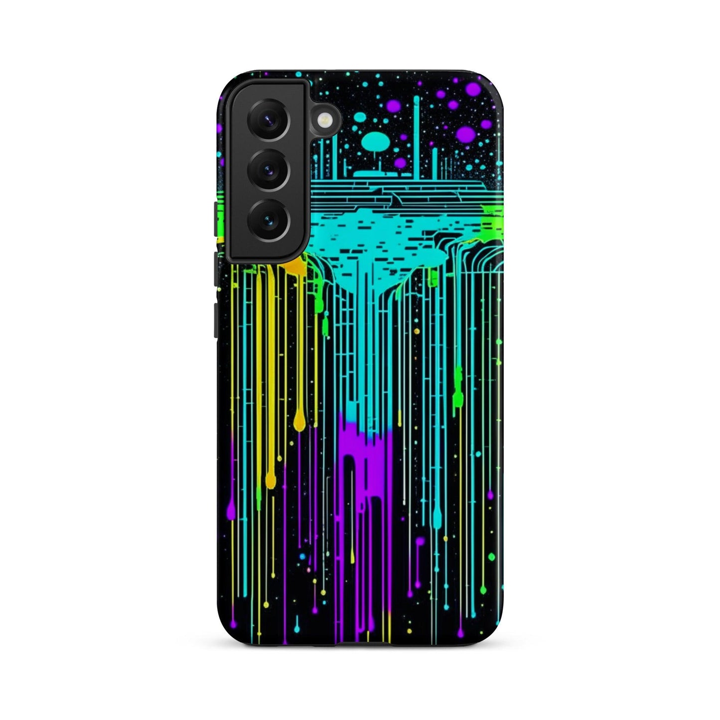 EYNA Emporium - "Neon Rainmaker" Tough Case for Samsung® Phones - Dual Layer Protection