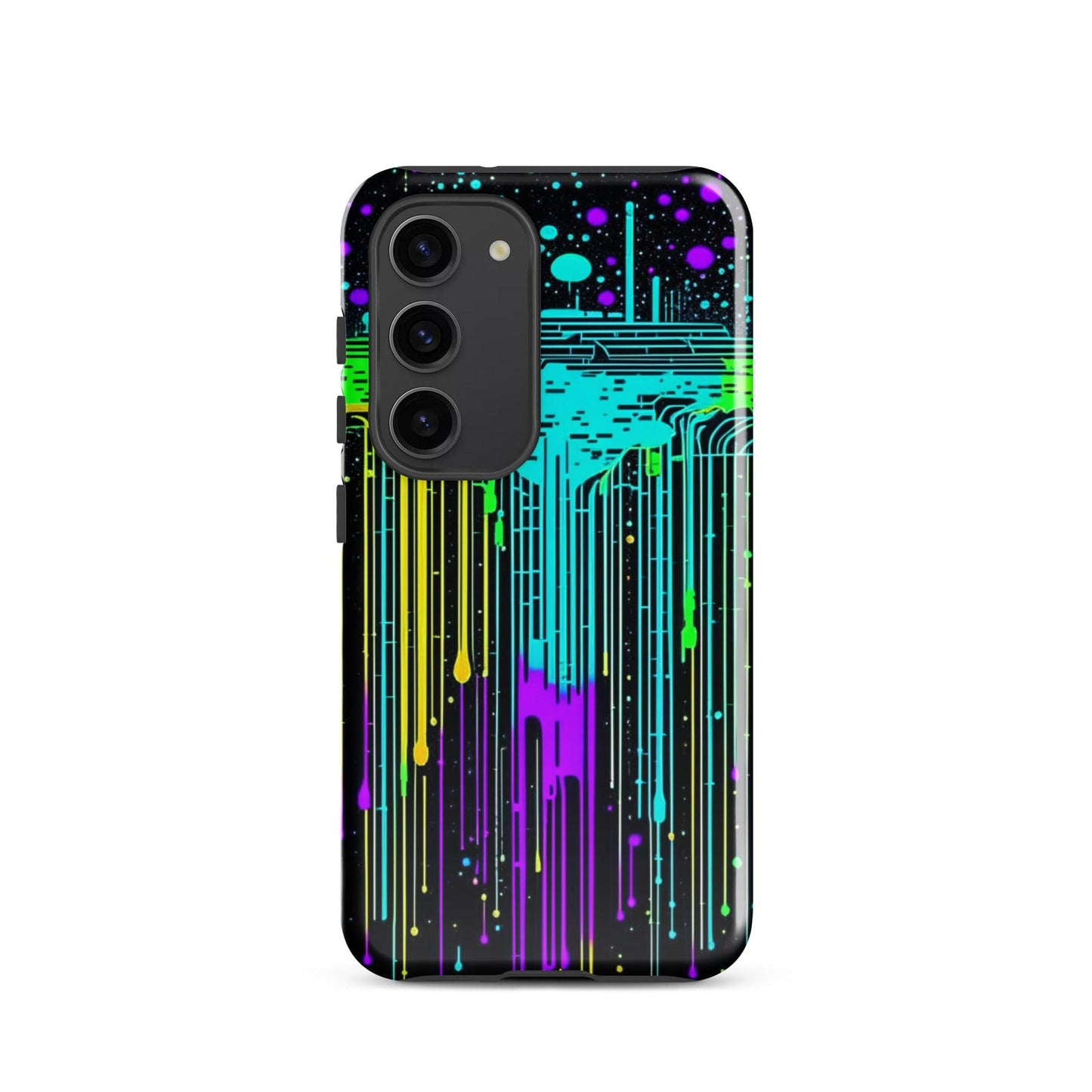 EYNA Emporium - "Neon Rainmaker" Tough Case for Samsung® Phones - Dual Layer Protection