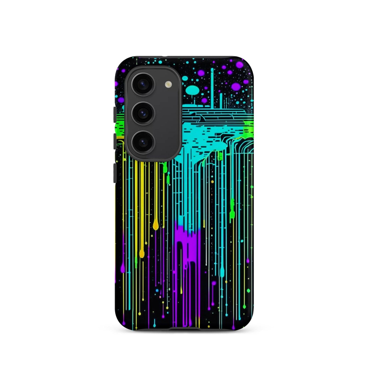 EYNA Emporium - "Neon Rainmaker" Tough Case for Samsung® Phones - Dual Layer Protection