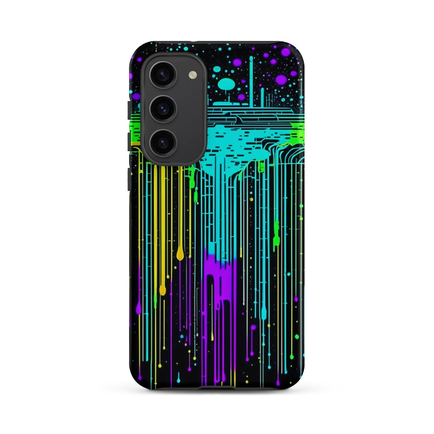 EYNA Emporium - "Neon Rainmaker" Tough Case for Samsung® Phones - Dual Layer Protection