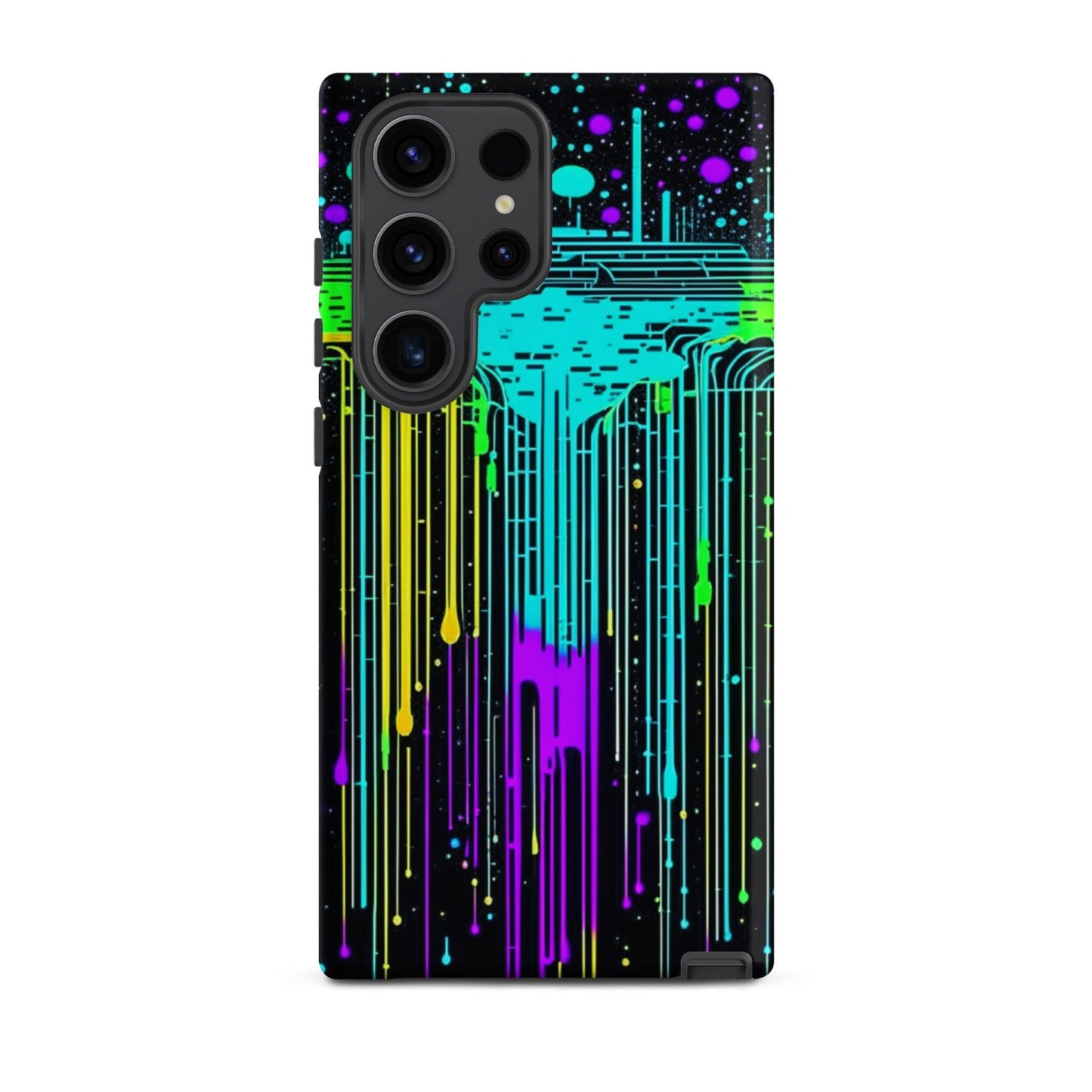 EYNA Emporium - "Neon Rainmaker" Tough Case for Samsung® Phones - Dual Layer Protection