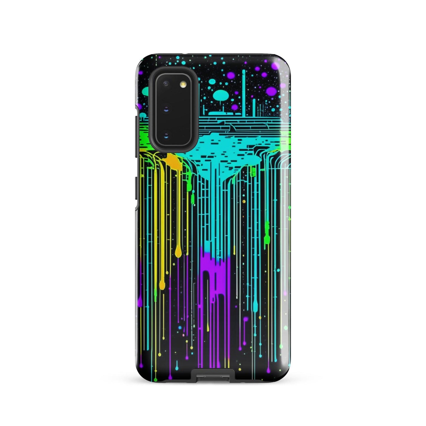 EYNA Emporium - "Neon Rainmaker" Tough Case for Samsung® Phones - Dual Layer Protection