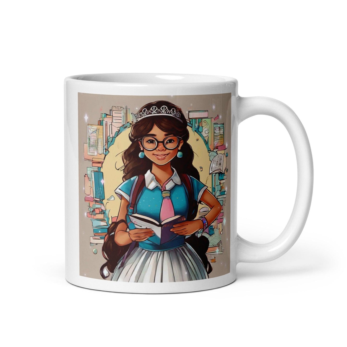 EYNA Emporium - "Nerdy Princess" White Glossy Mug