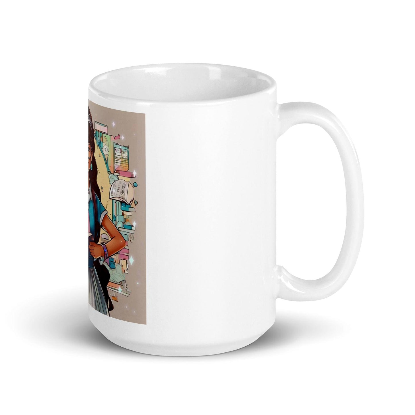 EYNA Emporium - "Nerdy Princess" White Glossy Mug