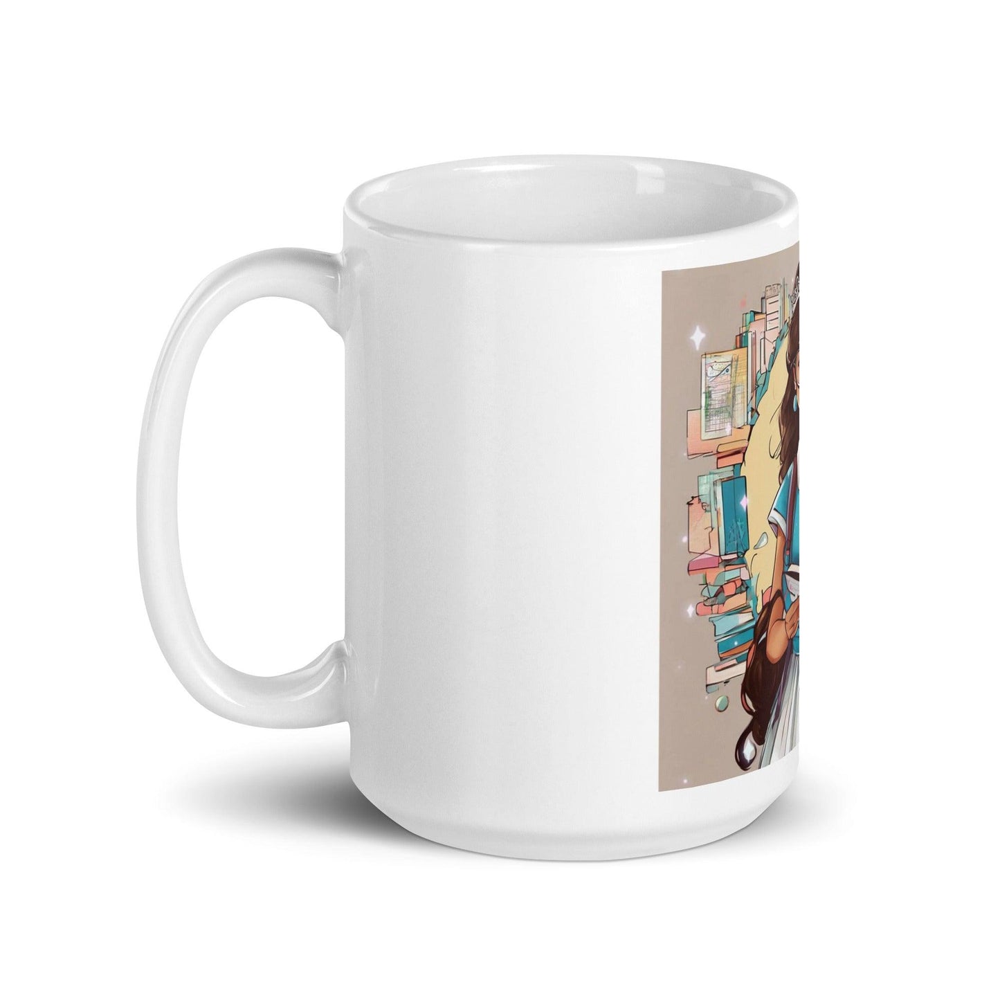 EYNA Emporium - "Nerdy Princess" White Glossy Mug