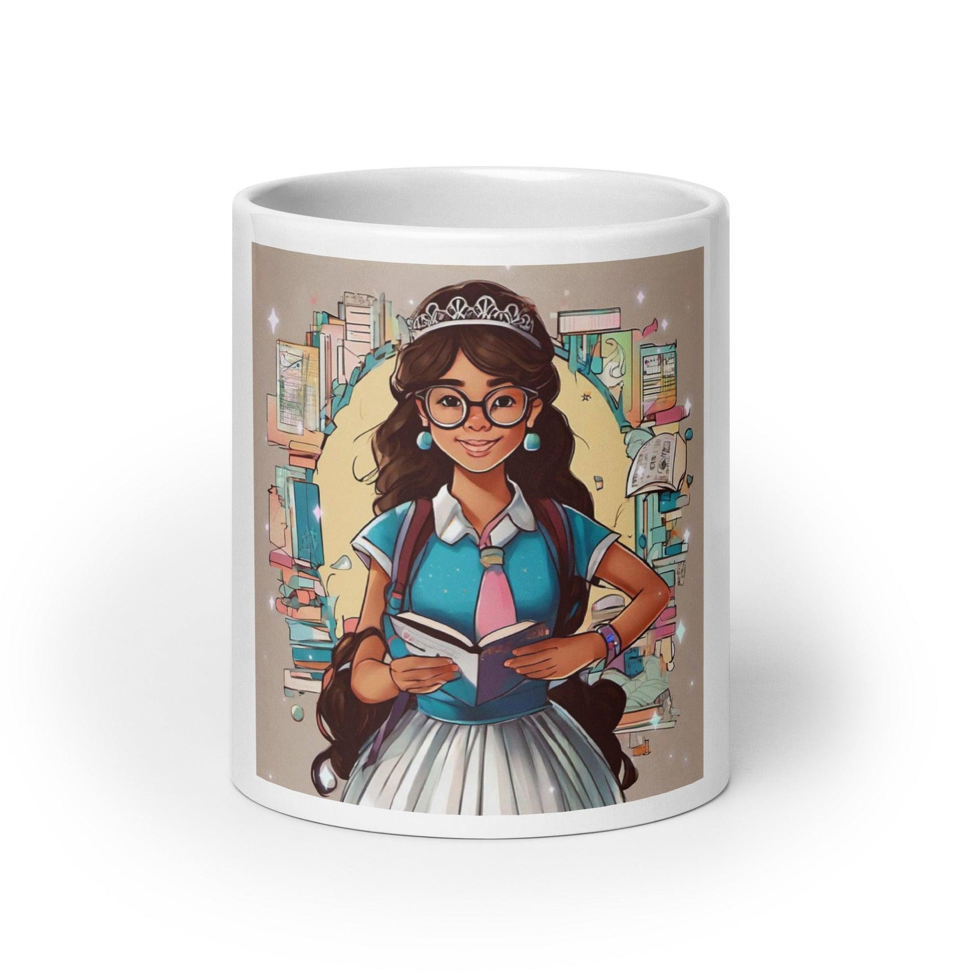 EYNA Emporium - "Nerdy Princess" White Glossy Mug