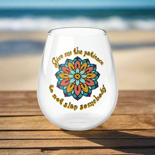 EYNA Emporium - "Patience" Stemless Wine Glass