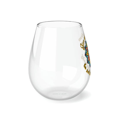 EYNA Emporium - "Patience" Stemless Wine Glass