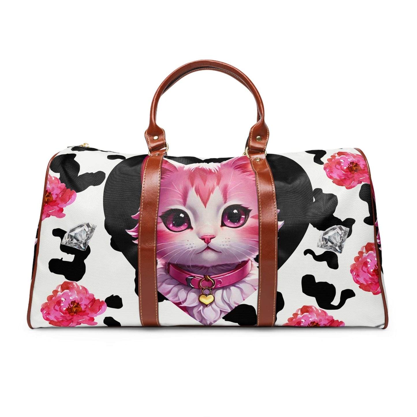 EYNA Emporium - "Pink Diamond Kitten" Waterproof Travel Bag