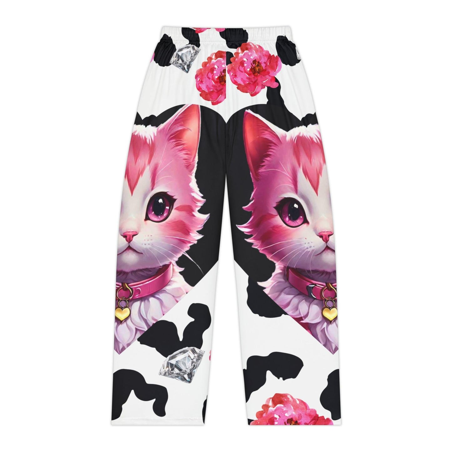 EYNA Emporium - "Pink Diamond Kitten" Women's Pajama Pants