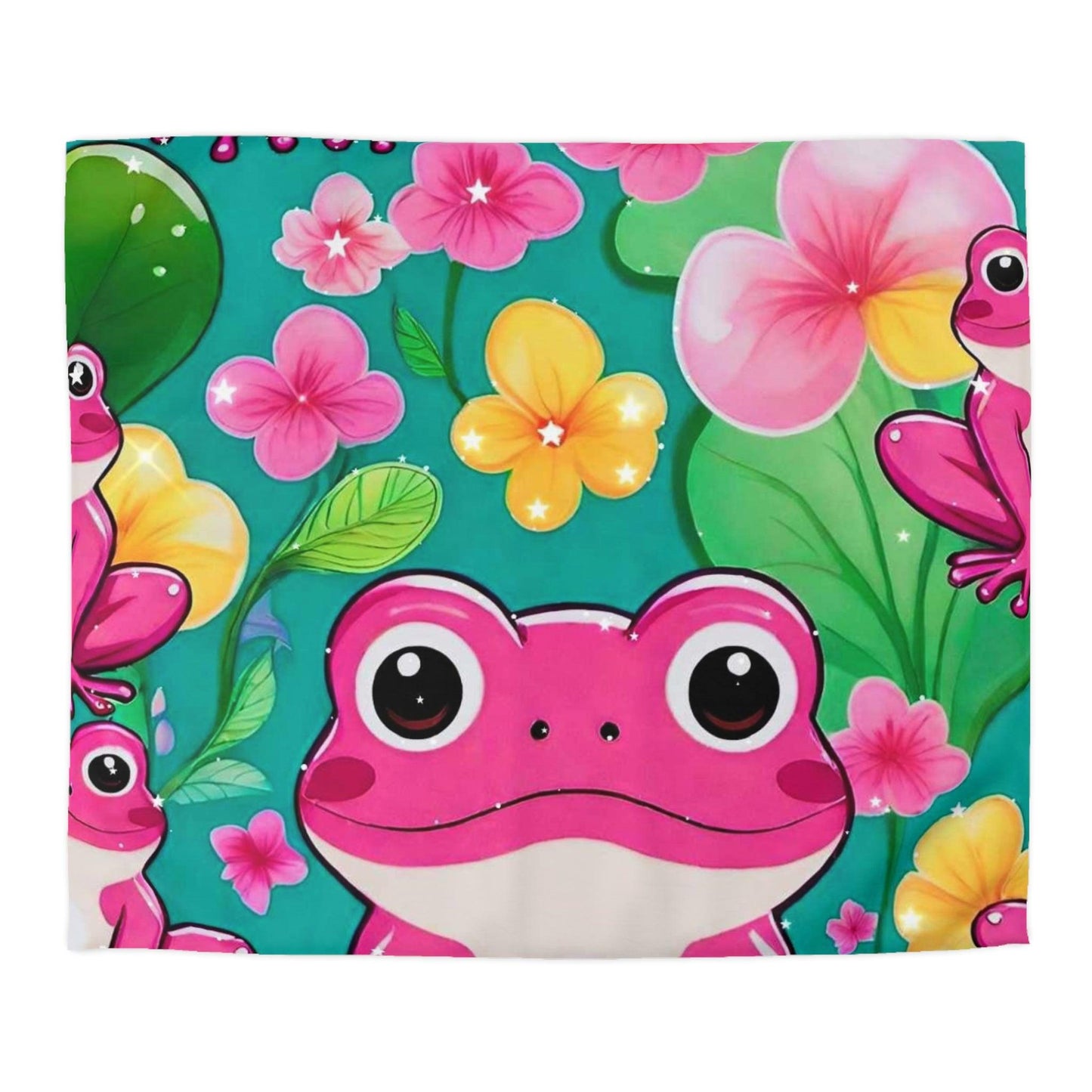 EYNA Emporium - "Pink Frog" Microfiber Duvet Cover