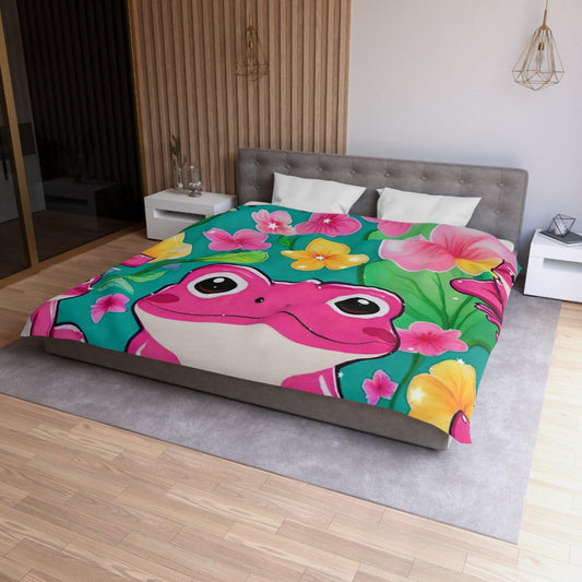 EYNA Emporium - "Pink Frog" Microfiber Duvet Cover