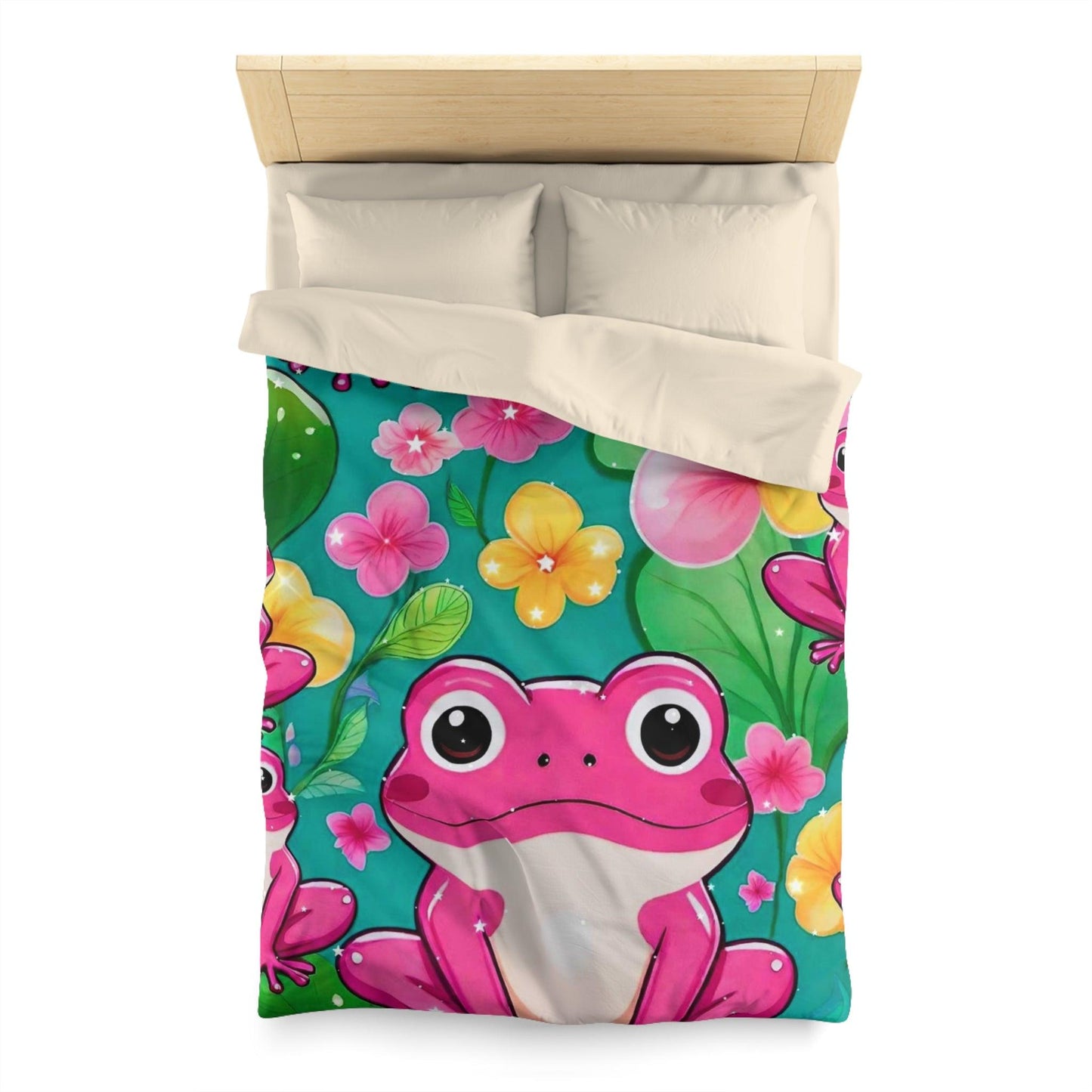 EYNA Emporium - "Pink Frog" Microfiber Duvet Cover