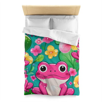 EYNA Emporium - "Pink Frog" Microfiber Duvet Cover