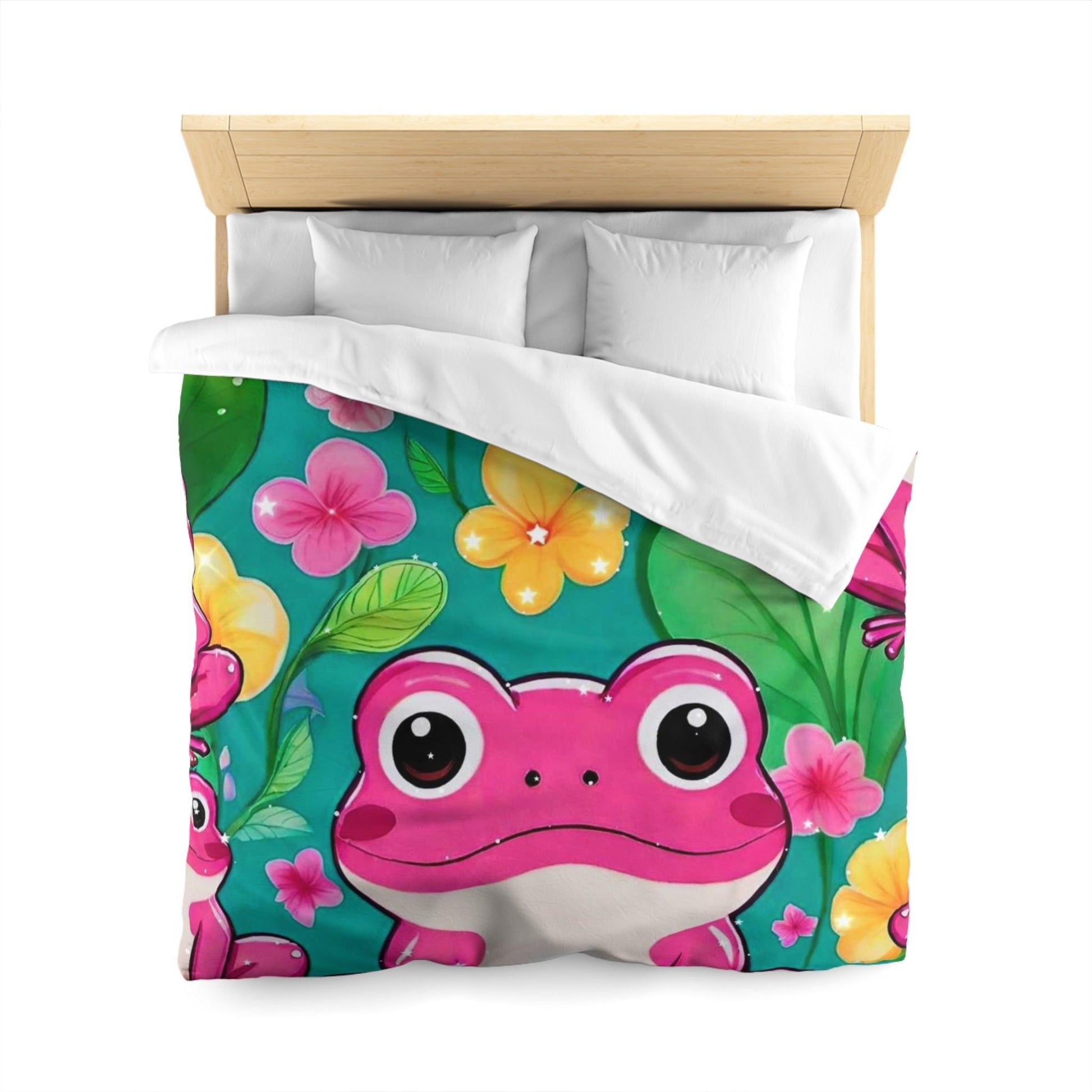 EYNA Emporium - "Pink Frog" Microfiber Duvet Cover