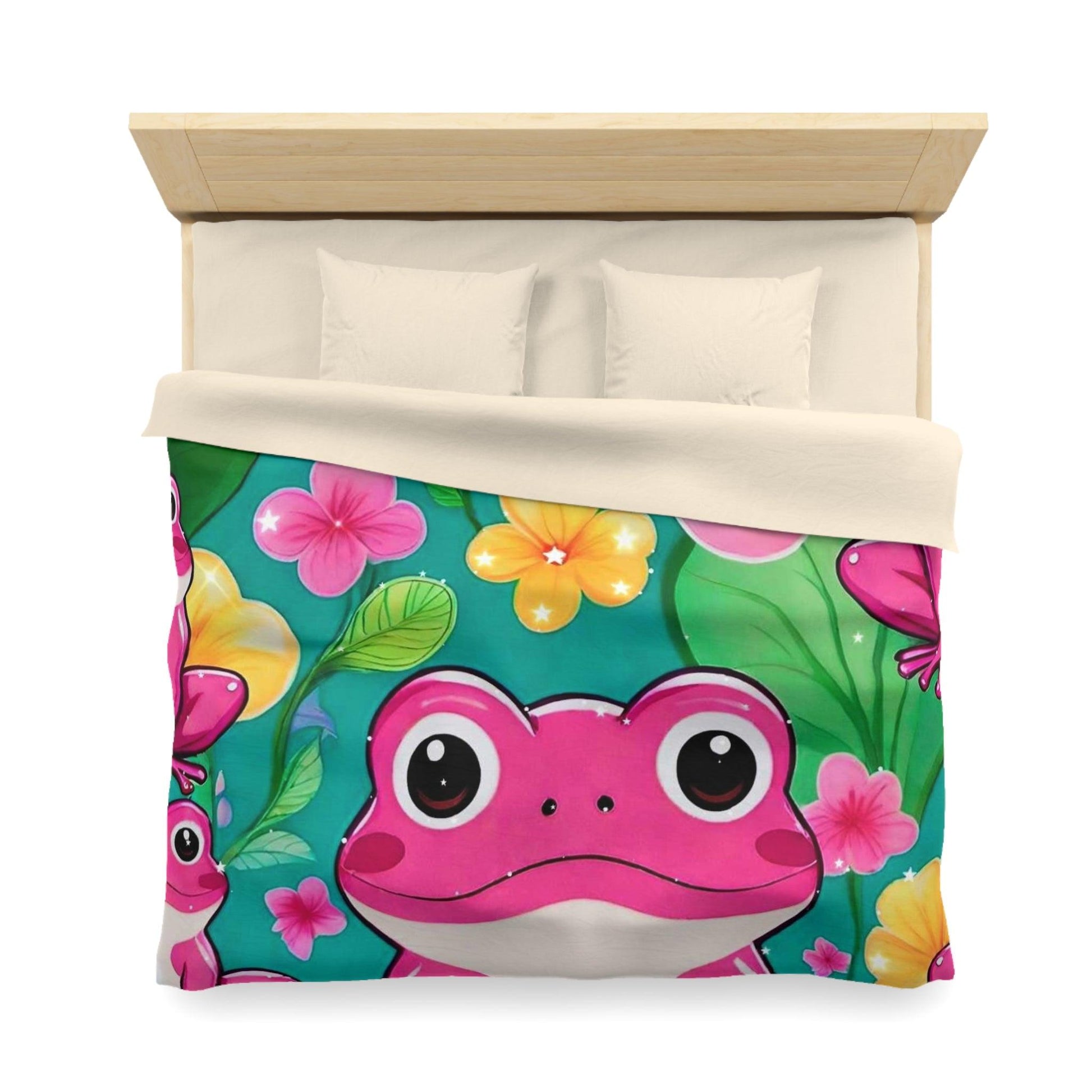 EYNA Emporium - "Pink Frog" Microfiber Duvet Cover