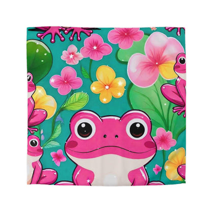 EYNA Emporium - "Pink Frog" Microfiber Duvet Cover