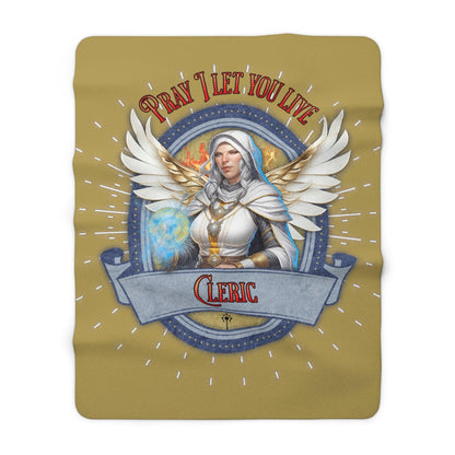 EYNA Emporium - "Pray I Let You Live" Sherpa Fleece Blanket - Cleric