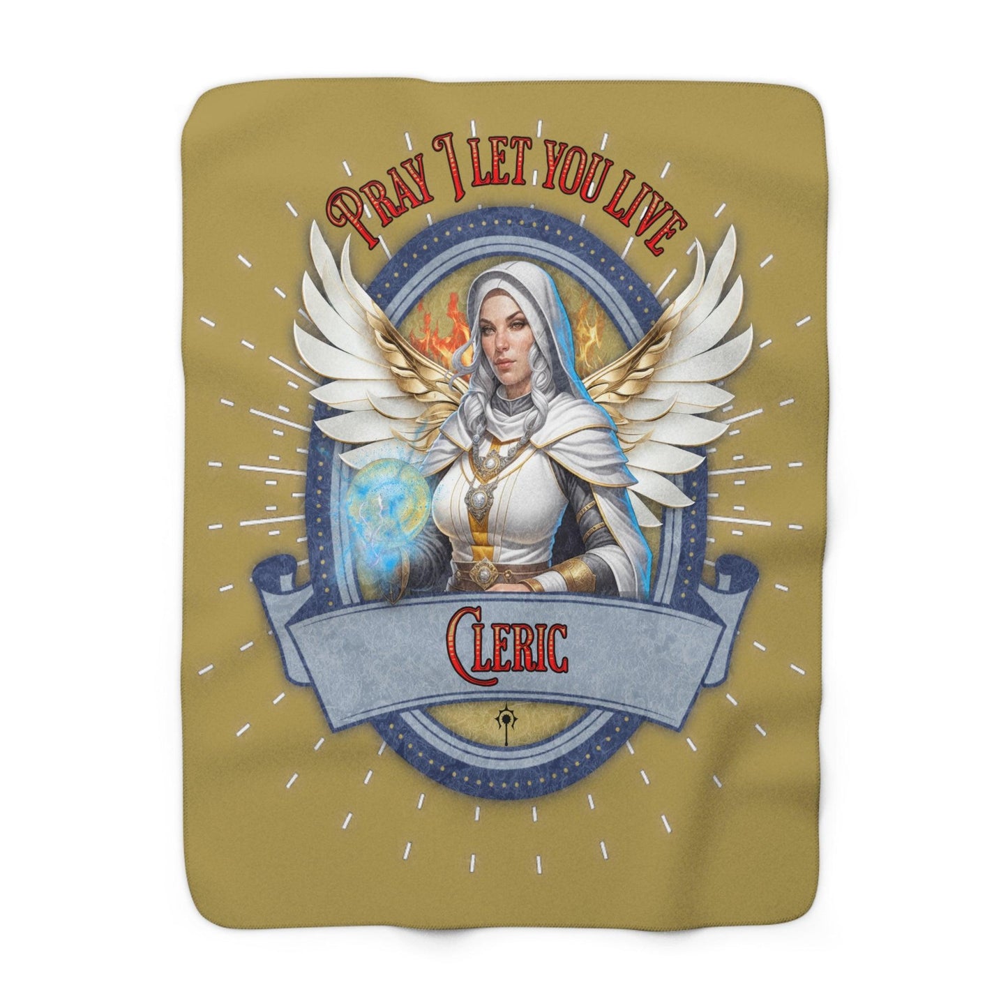 EYNA Emporium - "Pray I Let You Live" Sherpa Fleece Blanket - Cleric