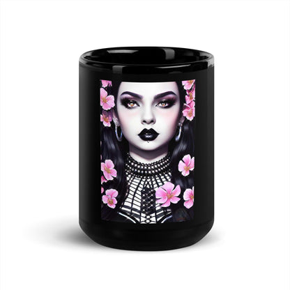 EYNA Emporium - "Pretty in Gothica" Black Glossy Mug