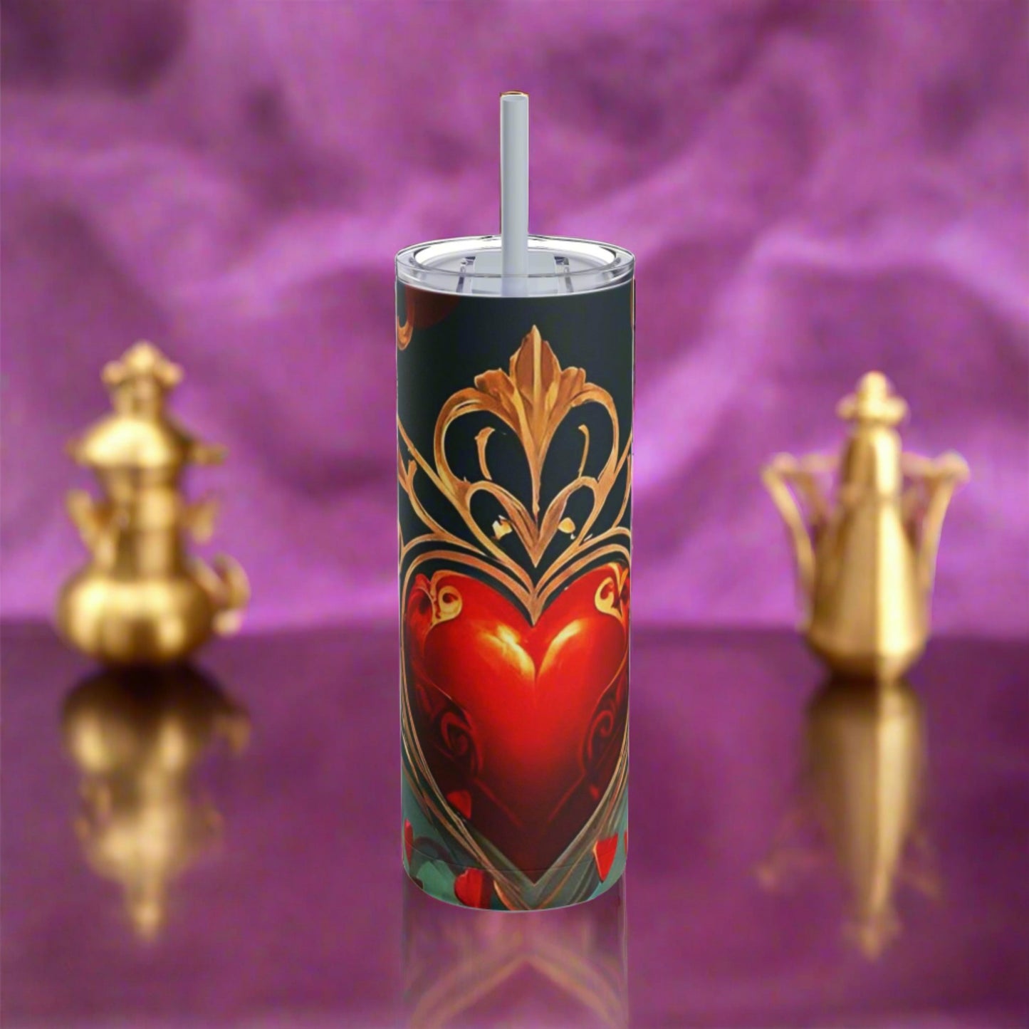 EYNA Emporium - "Regal Heart" Maars Maker Skinny Matte Tumbler, 20oz