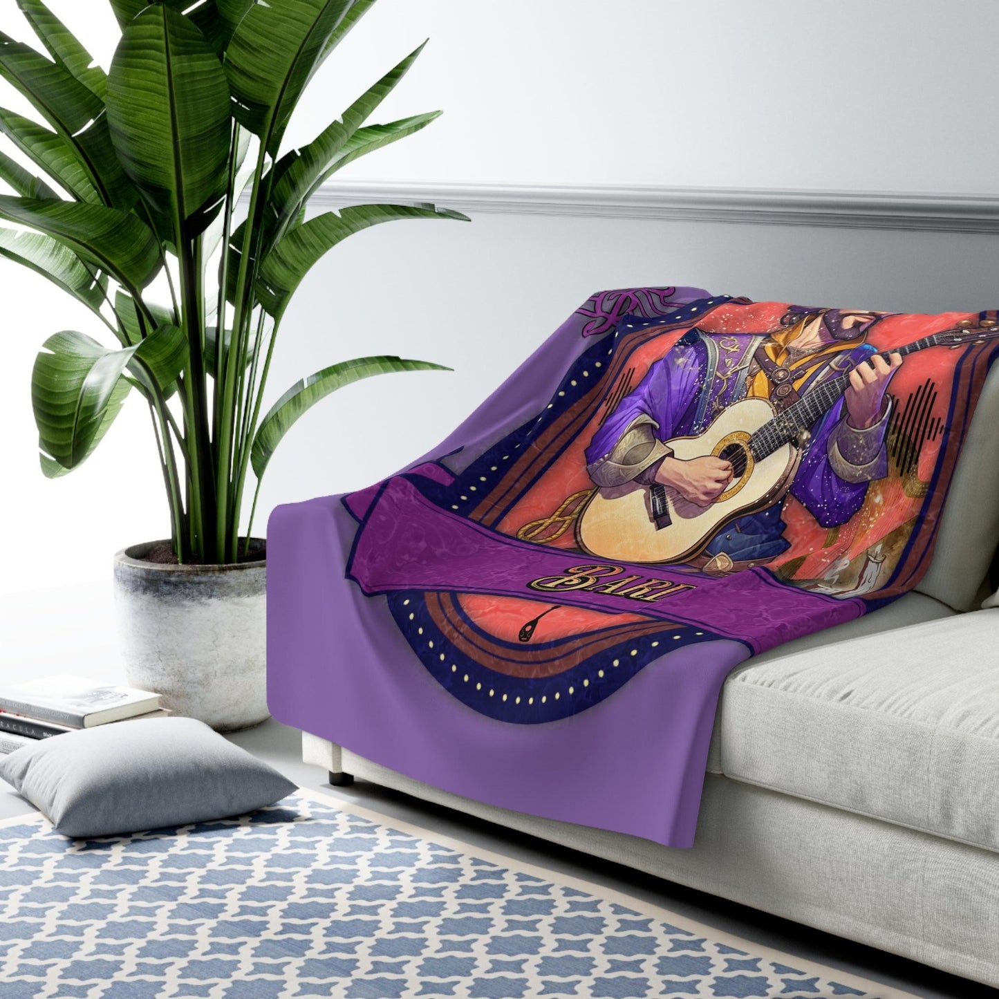 EYNA Emporium - "Rolling to Seduce" Sherpa Fleece Blanket - Male Bard