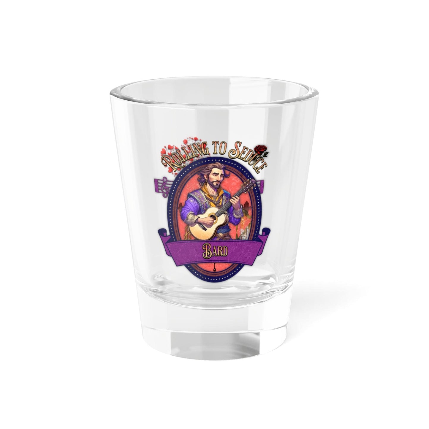 EYNA Emporium - "Rolling to Seduce" Shot Glass - Male Bard