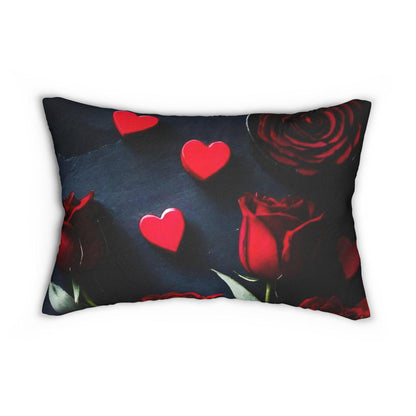 EYNA Emporium - "Roses" Spun Polyester Lumbar Pillow