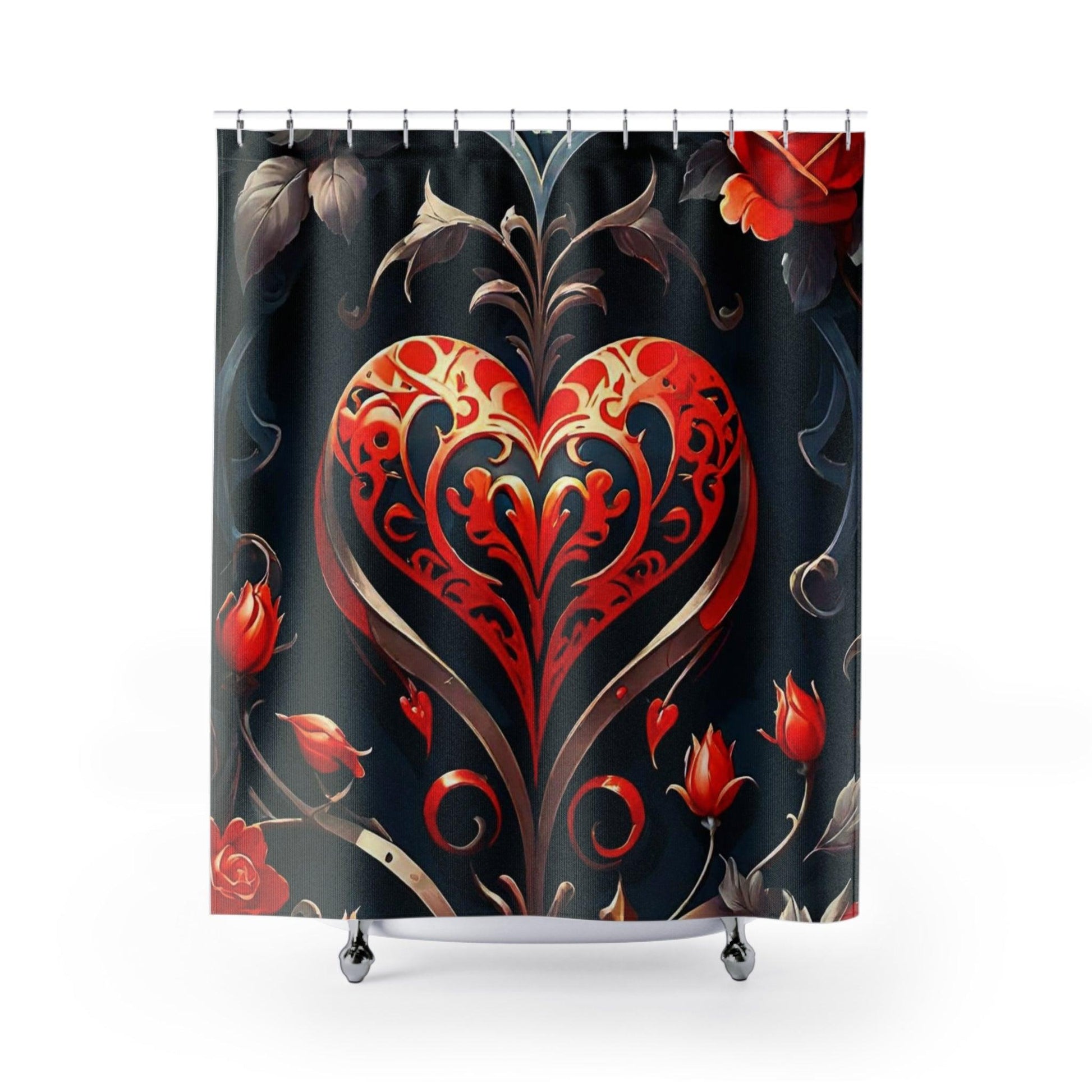 EYNA Emporium - "Royal Heart" Shower Curtains