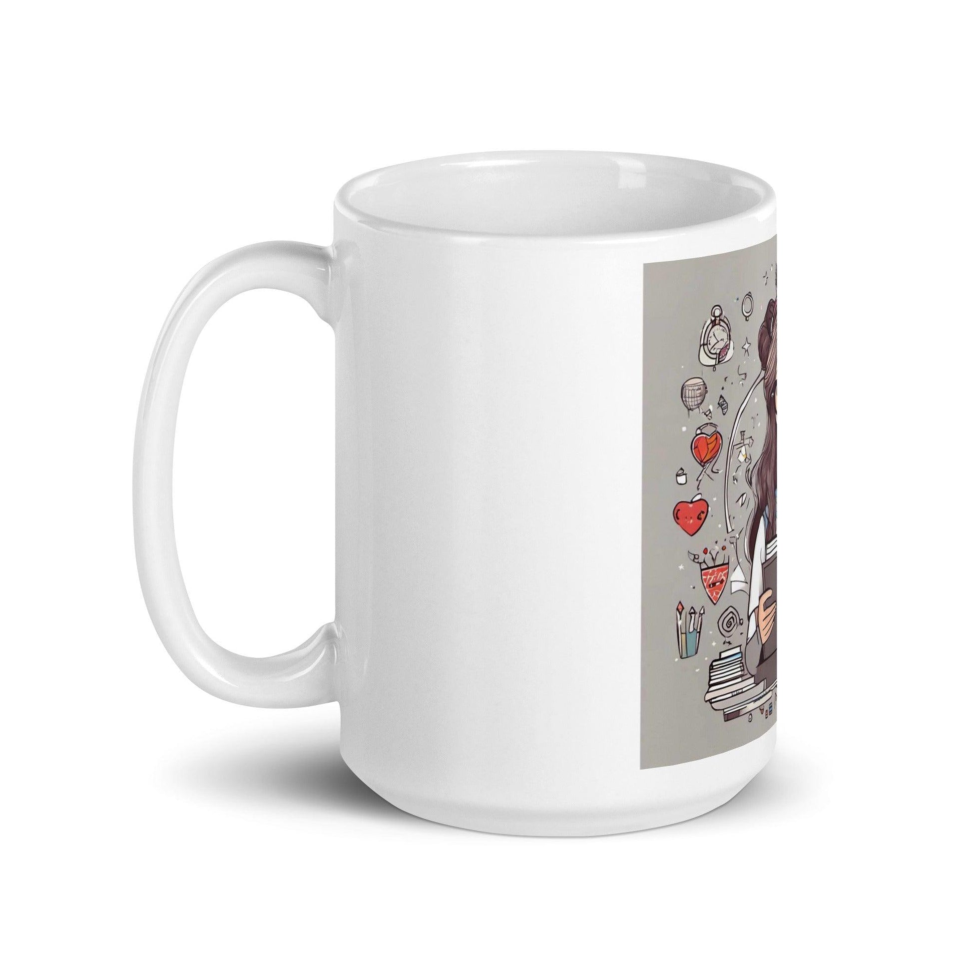 EYNA Emporium - "S.T.E.M. Glam" White Glossy Mug