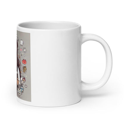 EYNA Emporium - "S.T.E.M. Glam" White Glossy Mug