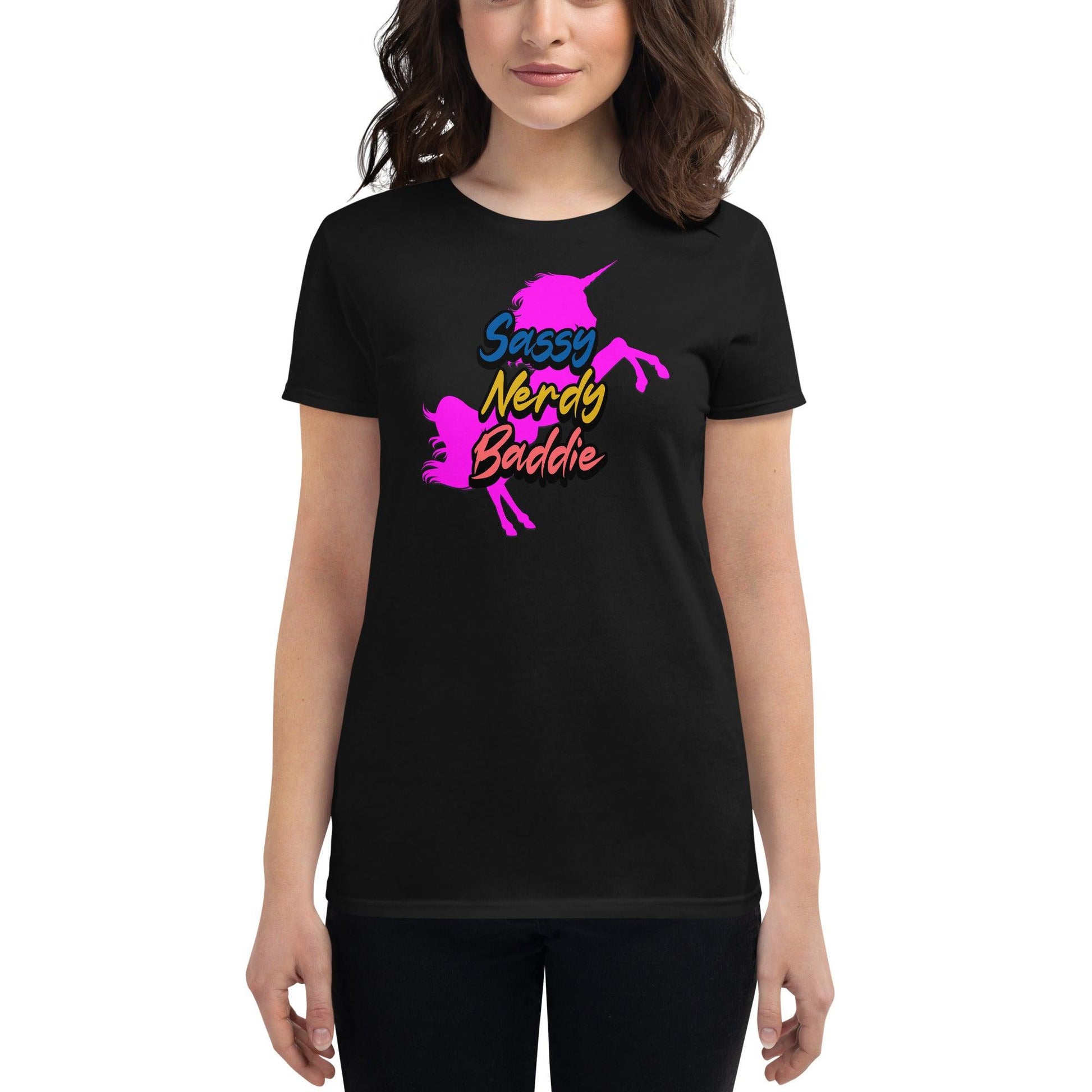 EYNA Emporium - "Sassy, Nerdy, Baddie" Women's Short Sleeve T-Shirt