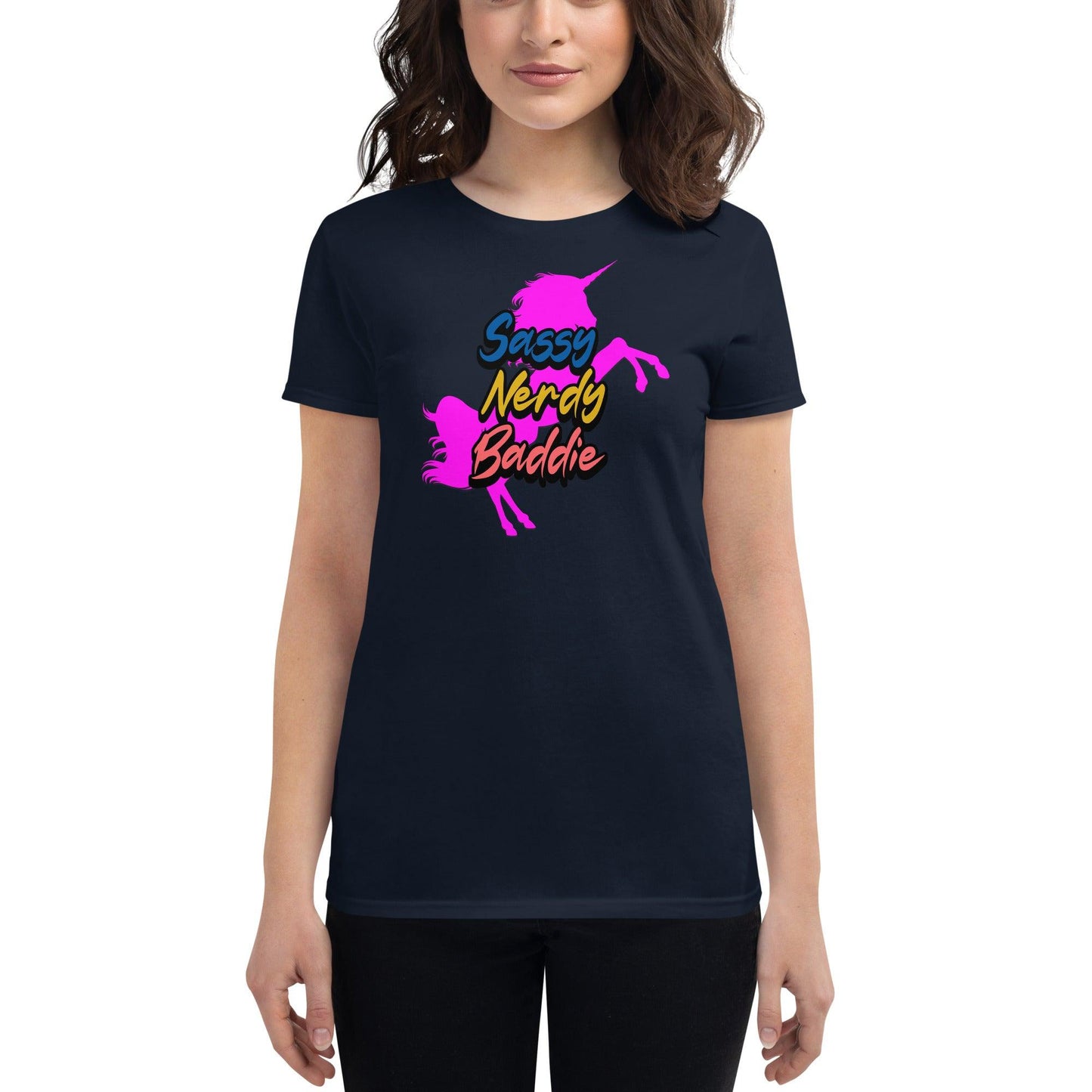 EYNA Emporium - "Sassy, Nerdy, Baddie" Women's Short Sleeve T-Shirt