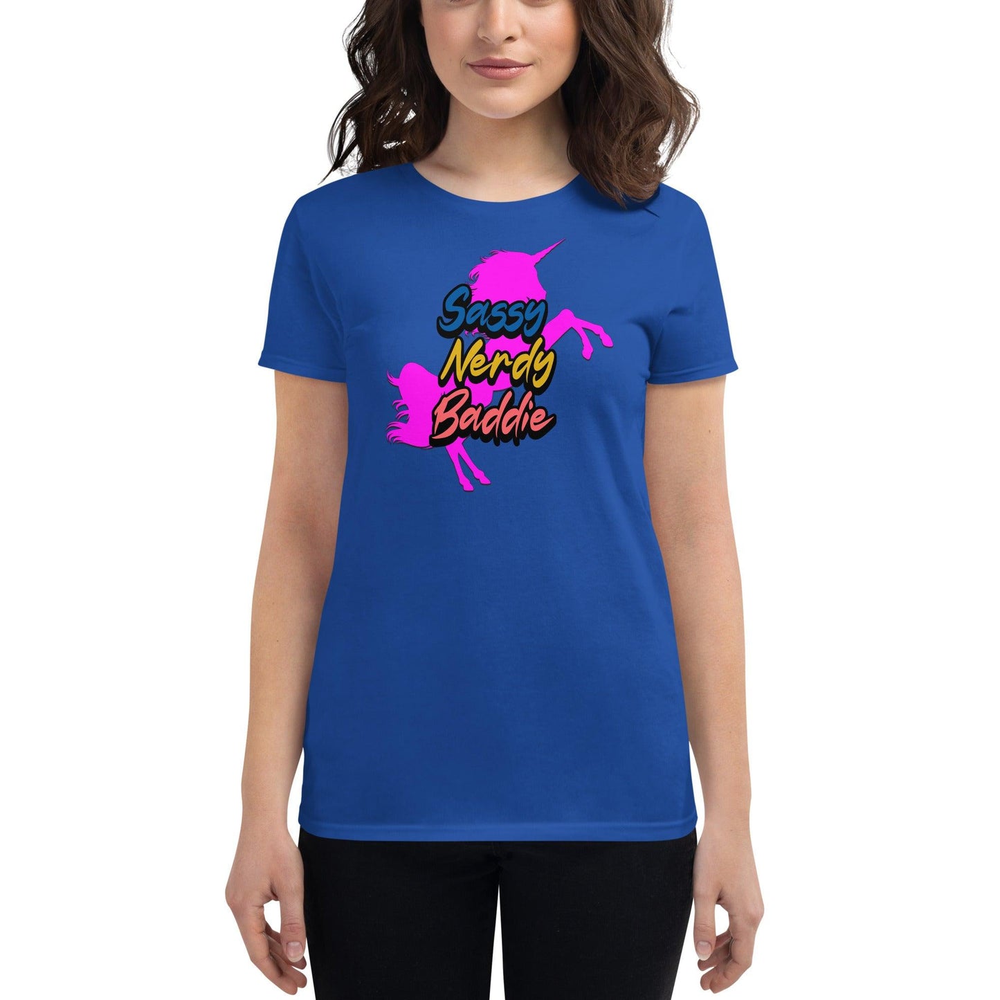 EYNA Emporium - "Sassy, Nerdy, Baddie" Women's Short Sleeve T-Shirt