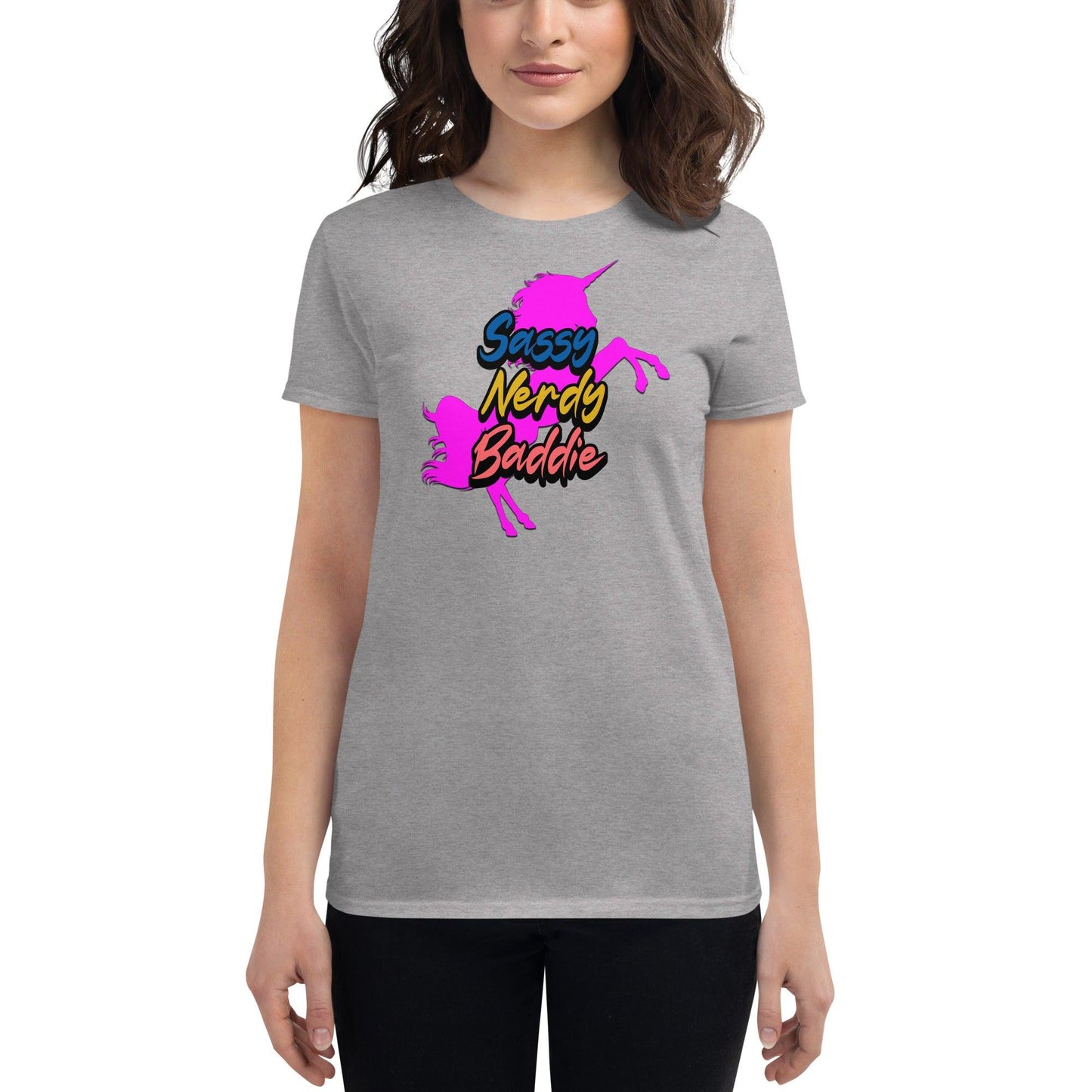 EYNA Emporium - "Sassy, Nerdy, Baddie" Women's Short Sleeve T-Shirt