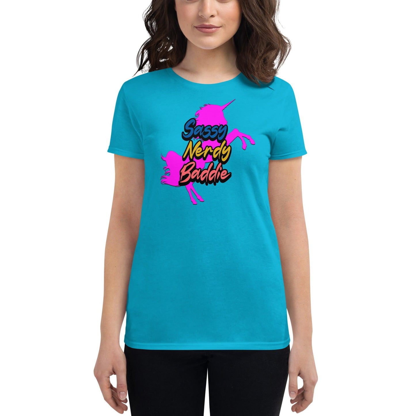 EYNA Emporium - "Sassy, Nerdy, Baddie" Women's Short Sleeve T-Shirt