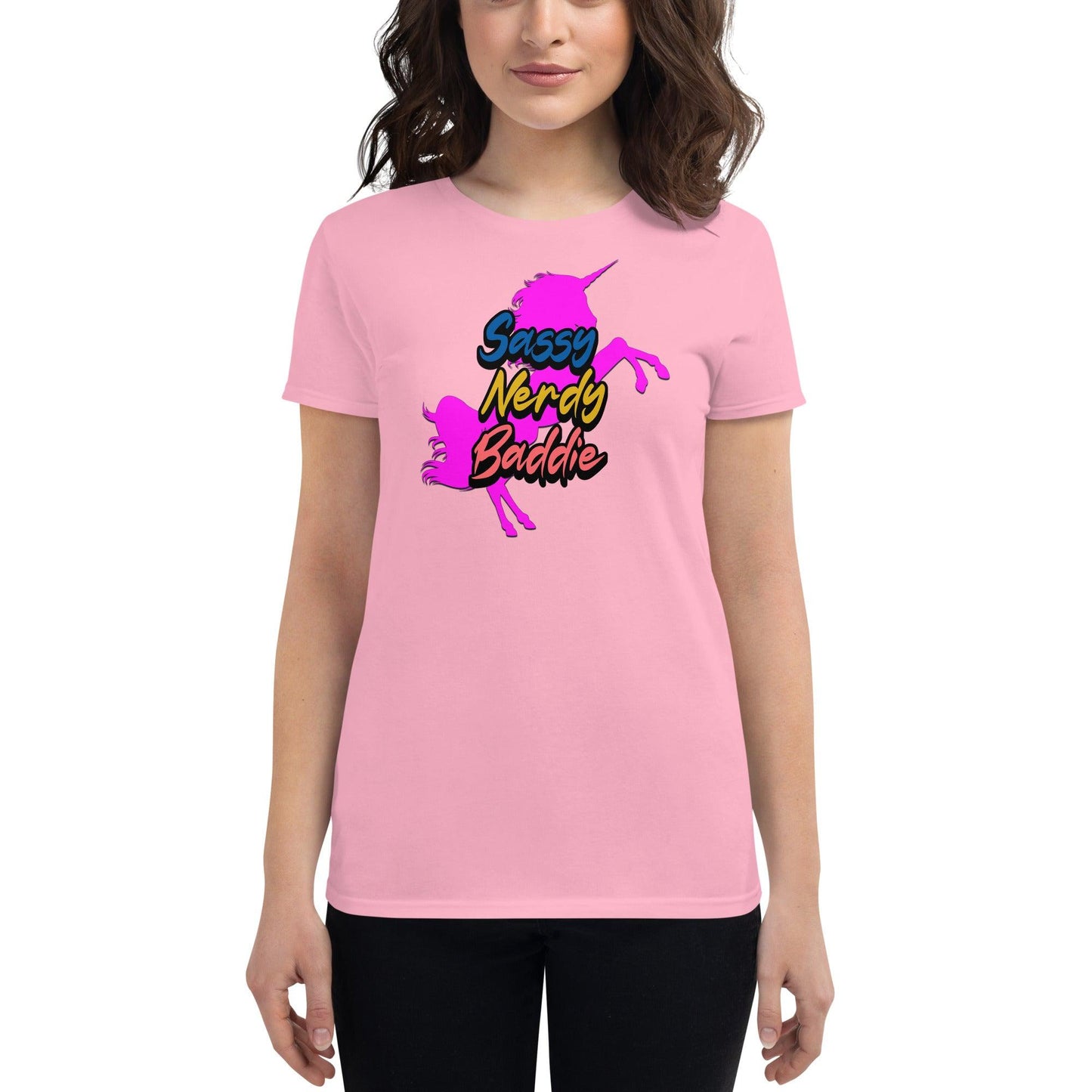 EYNA Emporium - "Sassy, Nerdy, Baddie" Women's Short Sleeve T-Shirt