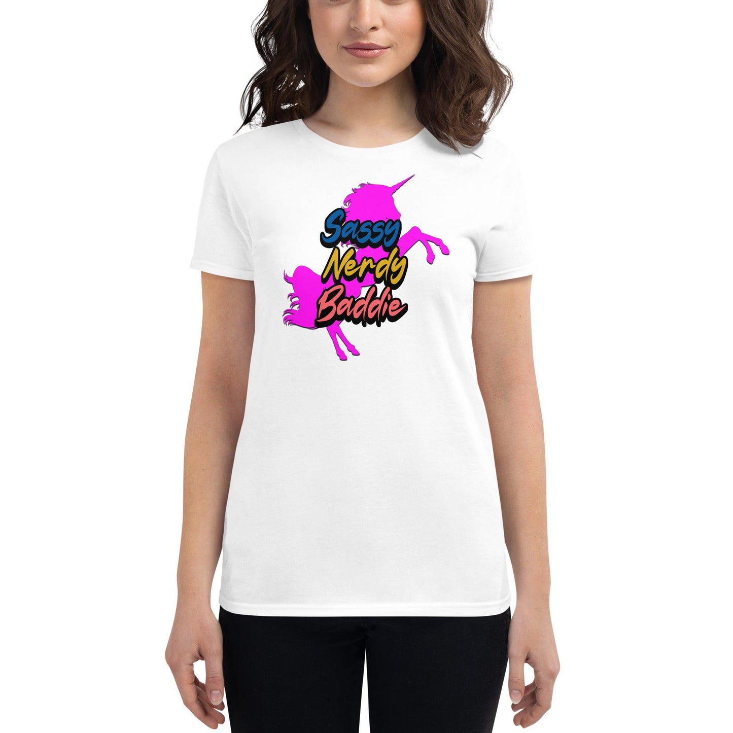 EYNA Emporium - "Sassy, Nerdy, Baddie" Women's Short Sleeve T-Shirt