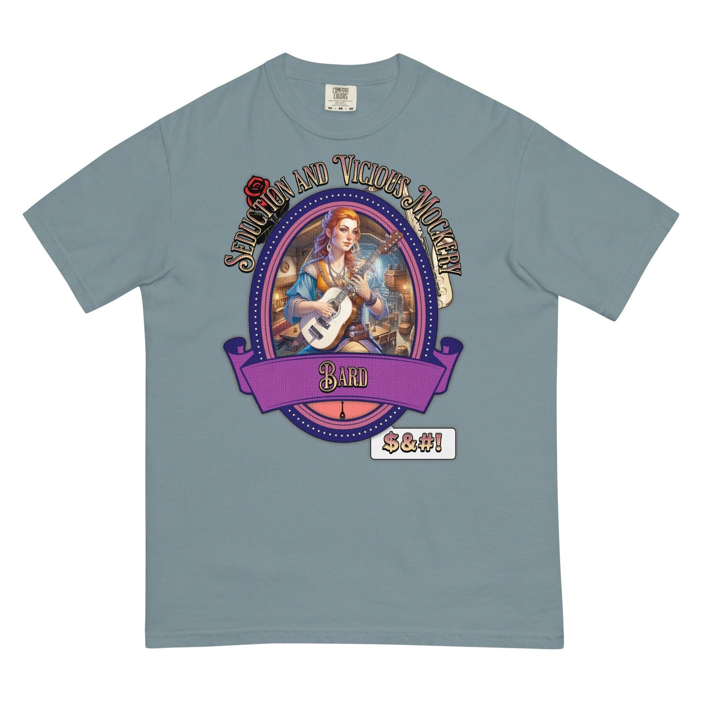 EYNA Emporium - "Seduction and Vicious Mockery" Bard Unisex Heavyweight T-Shirt