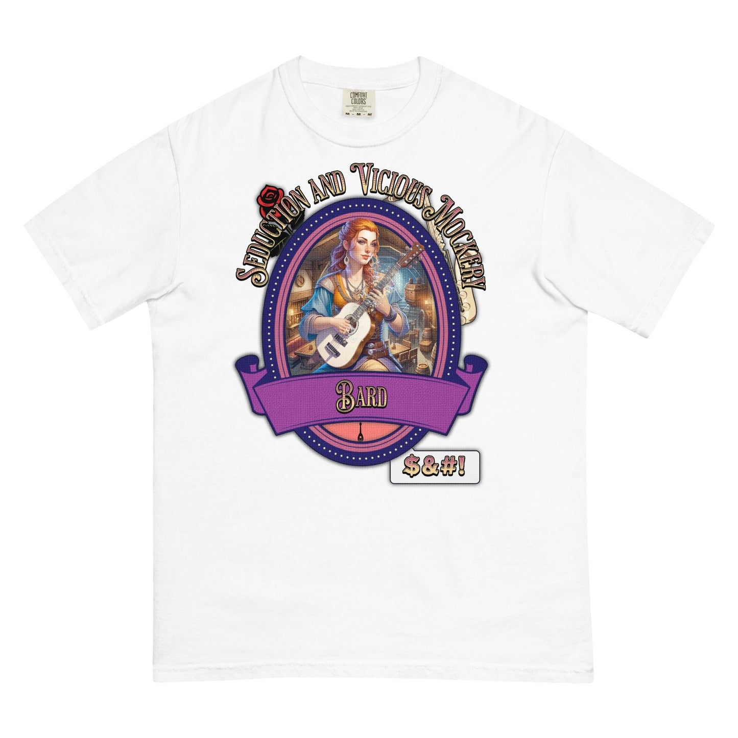 EYNA Emporium - "Seduction and Vicious Mockery" Bard Unisex Heavyweight T-Shirt